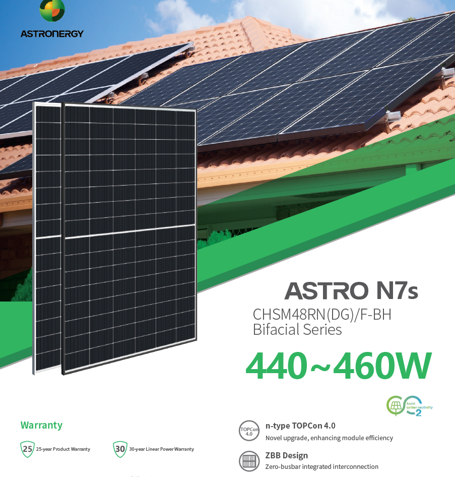 Panou solar Astronergy 455W CHSM48RN(DG)/F-BH 