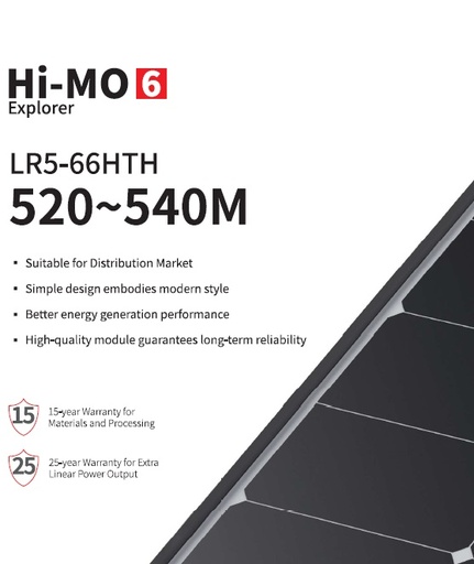 [LR566HTH530M] Panou solar Longi LR5-66HTH-530M 530W