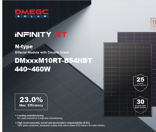 [DM450M10RTB54HBT] Panou solar DMEGC DM450M10RT-B54HBT bifacial