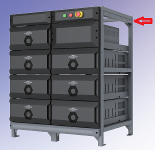 [SOLE2BRRACK] Rack Solinteg E2BR (pt 4-7 acumulatoare de 16 kWh si pt 1 BMS)